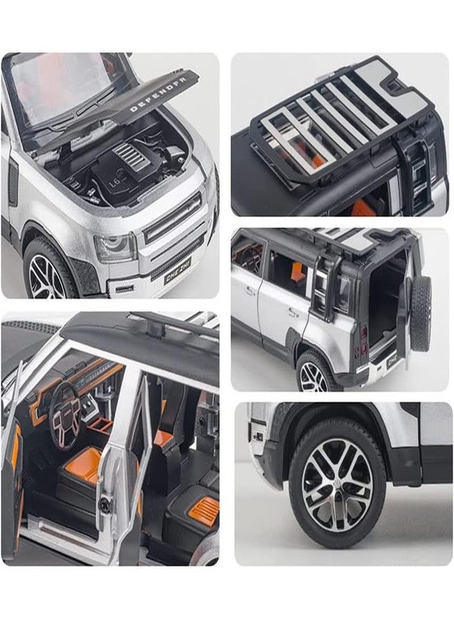Arthasya Diecast Metal Car Model 1:24 Defender Zinc Alloy Pull Back Car Openable Doors with Sound and Light Toy Car for Kids Boys (Multicolor) - Image 5